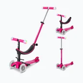 Hulajnogi - Hulajnoga trójkołowa dziecięca Micro Mini2grow Magic LED pink - miniaturka - grafika 1