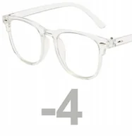Okulary korekcyjne, oprawki, szkła - OKULARY KOREKCYJNE NERD nerdy retro MINUSY -4 - miniaturka - grafika 1