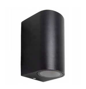 LVT Lampa elewacyjna - kinkiet ogrodowy - oprawa zewnętrzna GU10 LED Luna Duo - Czarna OO3336 - Lampy ogrodowe - miniaturka - grafika 1