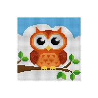 Pasmanteria - Kanwa z nadrukiem sówka (1026) 15x15 cm - miniaturka - grafika 1