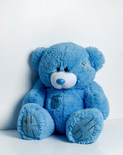 Miś TEDDY 60cm niebieski - Maskotki i pluszaki - miniaturka - grafika 1