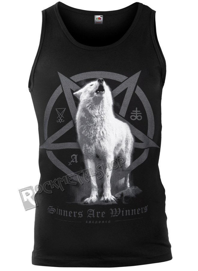 koszulka na ramiączkach AMENOMEN - WHITE WOLF (OMEN048KR)-M