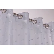 Firany - Firana gotowa z kółkami UNIQUE 140 x 260 cm szara - miniaturka - grafika 1