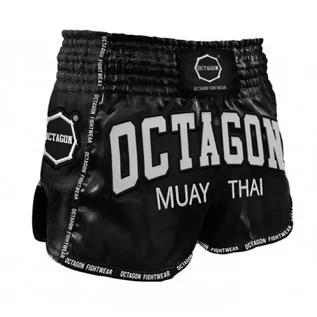 Spodnie sportowe męskie - Spodenki Muay Thai Octagon Black - grafika 1