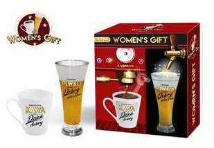 Women's Gift, Zestaw prezentowy dla kobiety: kubek + szklanka do piwa - Szklanki - miniaturka - grafika 1