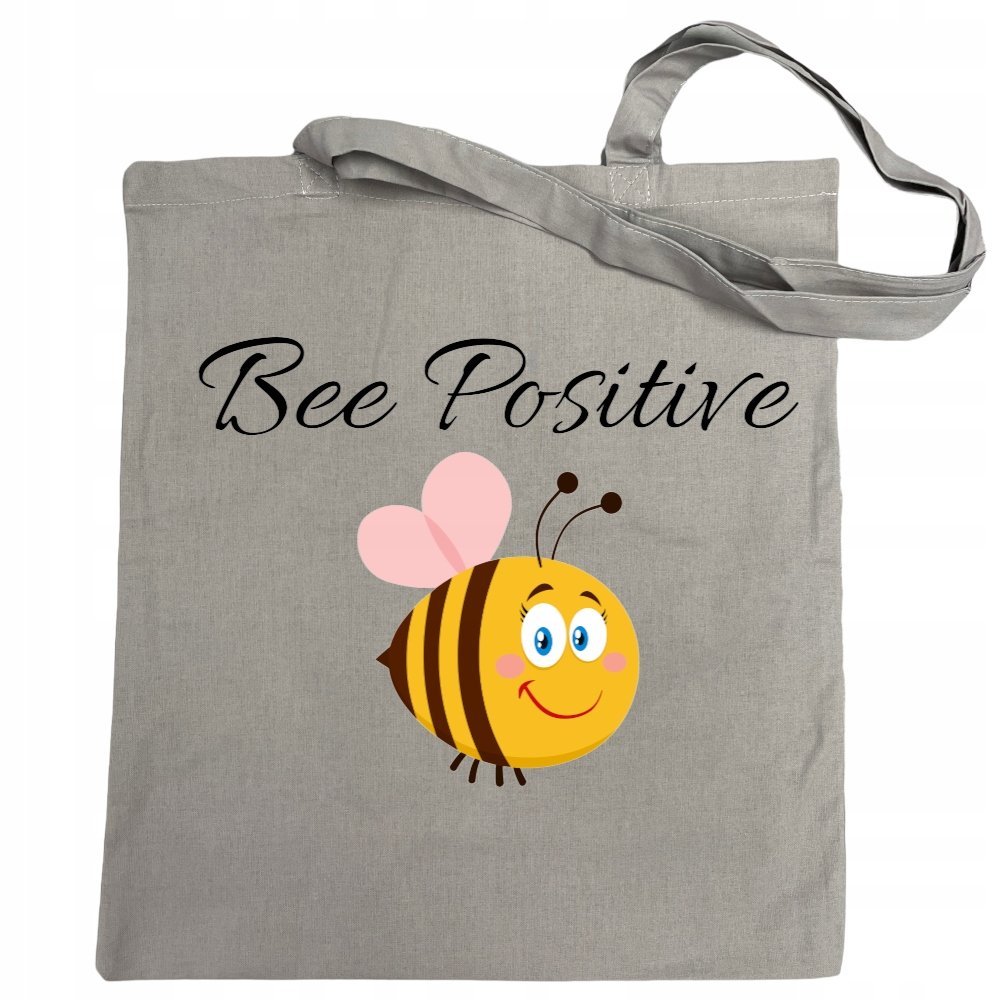 Torba na zakupy fajny nadruk Bee Positive