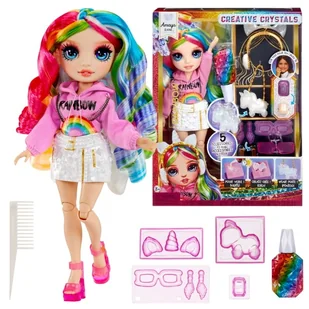 Rainbow High Creative Crystals Amaya Raine Lalka + Akcesoria Kryształowe DIY Do Samodzielnego Wykonania - Lalki dla dziewczynek - miniaturka - grafika 1