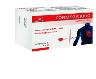 Biovena Health Cormega 1000 -  dla twojego serca 40 kapsułek - Serce i układ krążenia - miniaturka - grafika 1