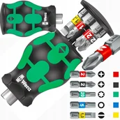 Śrubokręty - WKRĘTAK KRÓTKA RĄCZKA Z BITAMI ZESTAW 1/4" WERA PRO KOMPAKT BITY 6 EL BIT - miniaturka - grafika 1