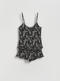 Reserved - Dwuczęściowa piżama na ramiączkach - czarny - Moda i Uroda OUTLET - miniaturka - grafika 1