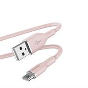 Kable USB - PURO ICON Soft Cable – Kabel USB-A do USB-C 1.5 m (Dusty Pink) - miniaturka - grafika 1