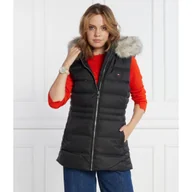 Kamizelki damskie - Tommy Hilfiger Puchowy bezrękawnik | Regular Fit - miniaturka - grafika 1