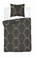 Pościel - Detexpol Pościel satynowa 140x200 czarna złota ornament 5088 A Home Satin 11 - miniaturka - grafika 1
