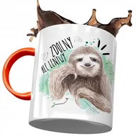 Kubki - Kubek Pomarańczowy Śmieszny Zdolny Ale Leniwy z Nadrukiem ze Zdjęciem + Opakowanie na prezent (wzór 01) - miniaturka - grafika 1