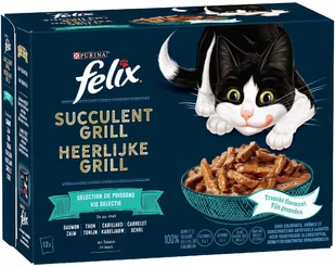 Zestaw Felix Tasty Shreds, 48 x 80 g - Rybne smaki - Mokra karma dla kotów - miniaturka - grafika 1
