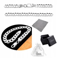 Bransolety męskie - Bransoletka srebrna pr. 925 Kieta Męska Klasyczna PANCERKA 22 cm x 9 mm - miniaturka - grafika 1