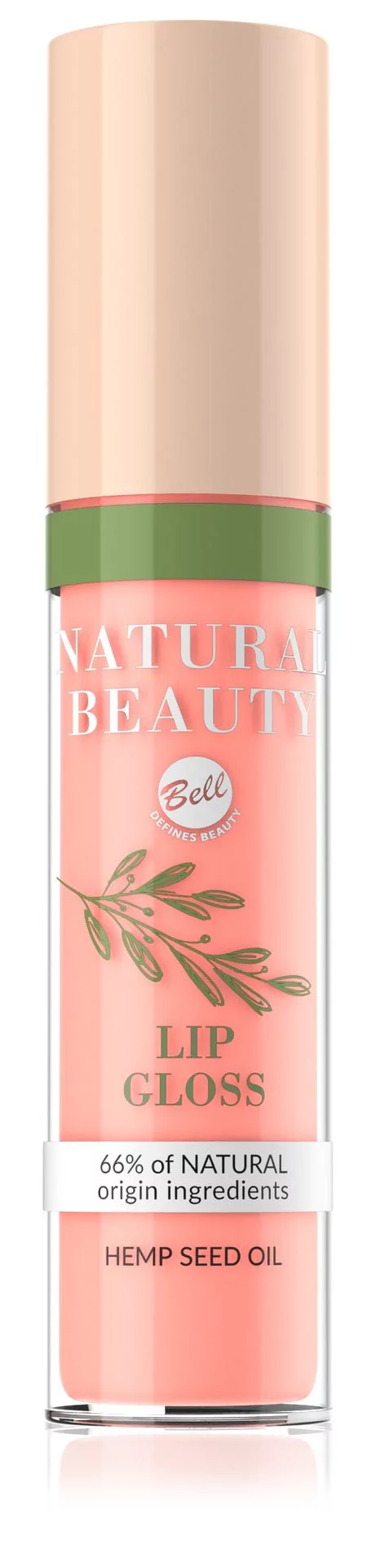 Bell błyszczyk z olejem z nasion konopii NATURAL BEAUTY Lip Gloss 002, 4g