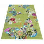 Dywany dla dzieci - Zielony dywan dziecięcy w motyle F0-D05 - miniaturka - grafika 1
