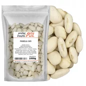 Ziarna i nasiona roślin strączkowych - FASOLA JAŚ PIĘKNY 1kg Biała fasolka karłowa naturalna jakość Kol-Pol - miniaturka - grafika 1