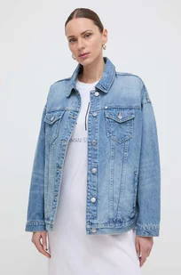 Armani Exchange kurtka jeansowa damska kolor niebieski przejściowa oversize - Kurtki damskie - miniaturka - grafika 1