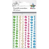 Zabawki kreatywne - Kryształki samoprzylepne okrągłe 6/8mm mix 120szt - miniaturka - grafika 1
