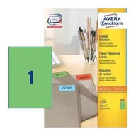 Etykiety do drukarek - Avery Zweckform Etykiety uniwersalne, zielone 100 szt. Zweckform 3472 - miniaturka - grafika 1