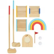 Zabawki i gry sportowe - Tooky Toy Drewniany Zestaw do Gry w Golfa dla 2 Osób 13 el. - miniaturka - grafika 1