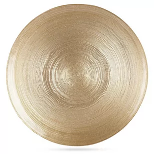Vilde Talerz Obiadowy Płaski Płytki Duży Szklany Złoty 28 cm - Talerze - miniaturka - grafika 1