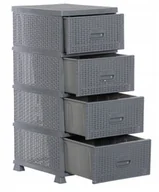 Regały - Szafka Z 4 Szufladami Do Łazienki Szara - miniaturka - grafika 1