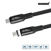 Kable komputerowe i do monitorów - Microconnect MC-LS-USB4CC0.15 kabel USB USB4 Gen 3x2 0,15 m USB C Czarny - miniaturka - grafika 1