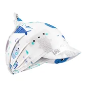 Czapki dla dzieci - Chustka bambusowa z daszkiem wiązana - Fiszki - miniaturka - grafika 1