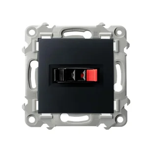 Ospel Szafir czarny metalik - Gniazdo głośnikowe pojedyncze GG-1Z/m/33 - Gniazdka elektryczne - miniaturka - grafika 1