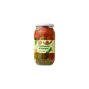 Mieszanka z ogórkami i pomidorami marynowanymi lekko kwasnie "VIS" 980g - Pasztet i przetwory mięsne - miniaturka - grafika 1