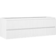 Szafki łazienkowe - Mexen Rivel szafka łazienkowa podumywalkowa 140 cm, 2 szuflady, ryflowana , biała mat - 91A20-14047-2-BFF01 - miniaturka - grafika 1