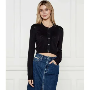 GUESS Kardigan Cropped Fit - Swetry damskie - miniaturka - grafika 1