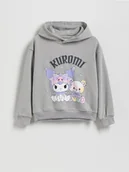 Bluzy dla dziewczynek - Reserved - Bluza z kapturem Kuromi - ciemnoszary - miniaturka - grafika 1