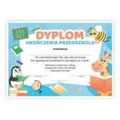 Dyplomy i okładki - LearnHow Dyplom A4 ukończenia przedszkola - Żyrafa 10szt - miniaturka - grafika 1