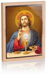 Ikona religijna Chrystus - Eucharystia - Ikony i obrazy sakralne Ikona religijna Chrystus - Eucharystia - Ikony i obrazy sakralne - miniaturka - grafika 1