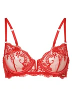 Biustonosze - Bluebella - Damski biustonosz z fiszbinami  Marseille, czerwony - miniaturka - grafika 1