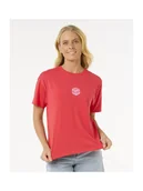 Koszulki męskie - Koszulka RIP CURL Icons Of Surf Relaxed Tee czerwony M - miniaturka - grafika 1