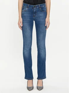 Rinascimento Jeansy CFC0117537003 Niebieski Flare Fit - Spodnie damskie - miniaturka - grafika 1