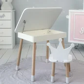 Stoliki dla dzieci - Krzesełko korona + stolik ze schowkiem - miniaturka - grafika 1
