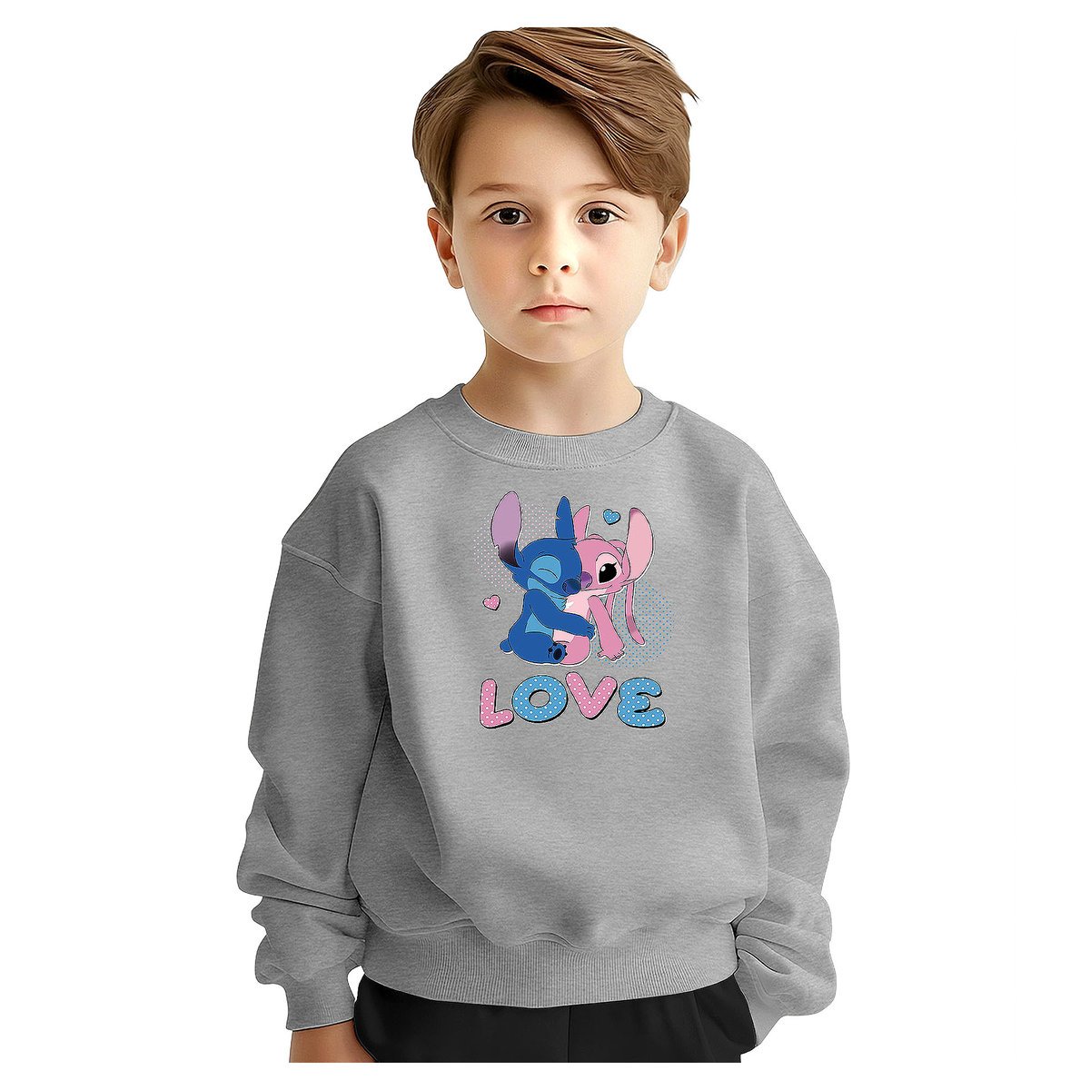 BLUZA DZIECIĘCA MŁODZIEŻOWA STITCH LOVE 110-116 WZORY PREZENT