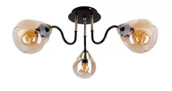 Lampy sufitowe - Candellux Lampa sufitowa czarno/złota dymiona 3xE27 Unica 33-00880 33-00880 - miniaturka - grafika 1