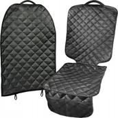 Akcesoria do fotelików - Mata Pod Fotelik Samochodowy Osłona Tyłu Fotela Ekoskóra Wodoodporna Pikowa - miniaturka - grafika 1