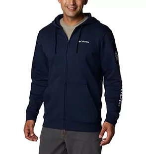 Columbia Męska bluza z kapturem Trek z zamkiem błyskawicznym na całej długości Granatowy Collegiate Navy Small-10X-Large - Bluzy męskie - miniaturka - grafika 1