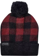 Czapki damskie - Urban Classics Czapka beanie uniseks, czarny/czerwony, jeden rozmiar - miniaturka - grafika 1