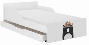 Łóżko dziecięce PUFI 180x90 MIŚ CZARNO-BIAŁY - Łóżeczka i kojce - miniaturka - grafika 1