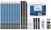 Tła fotograficzne - ZESTAW Ołówków Ołówki do SZKICOWANIA RYSOWANIA H&B / 26w1 - miniaturka - grafika 1