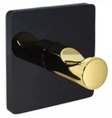 Wieszaki łazienkowe - Bisk Haczyk ścienny Style czarno złoty - miniaturka - grafika 1